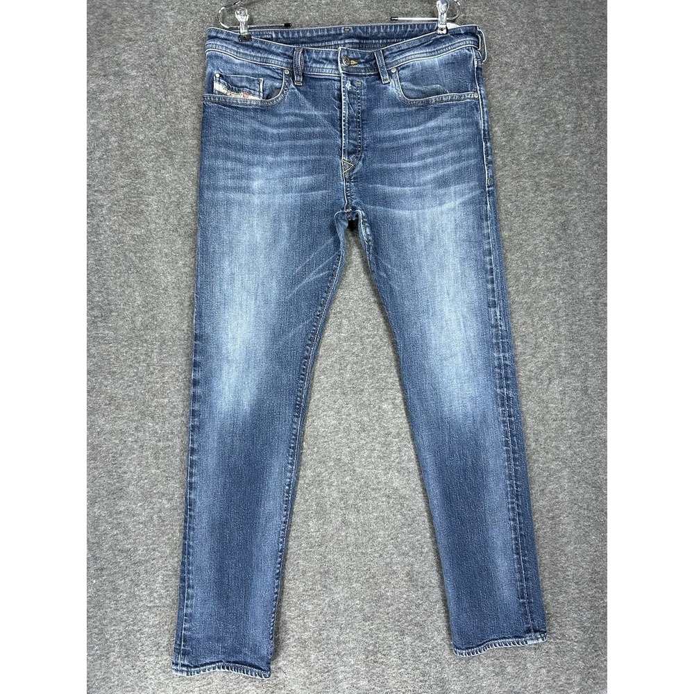 Diesel Buster Jeans Men 36x32 (fits 36x31) Slim Tapered Whiskering Made in USA